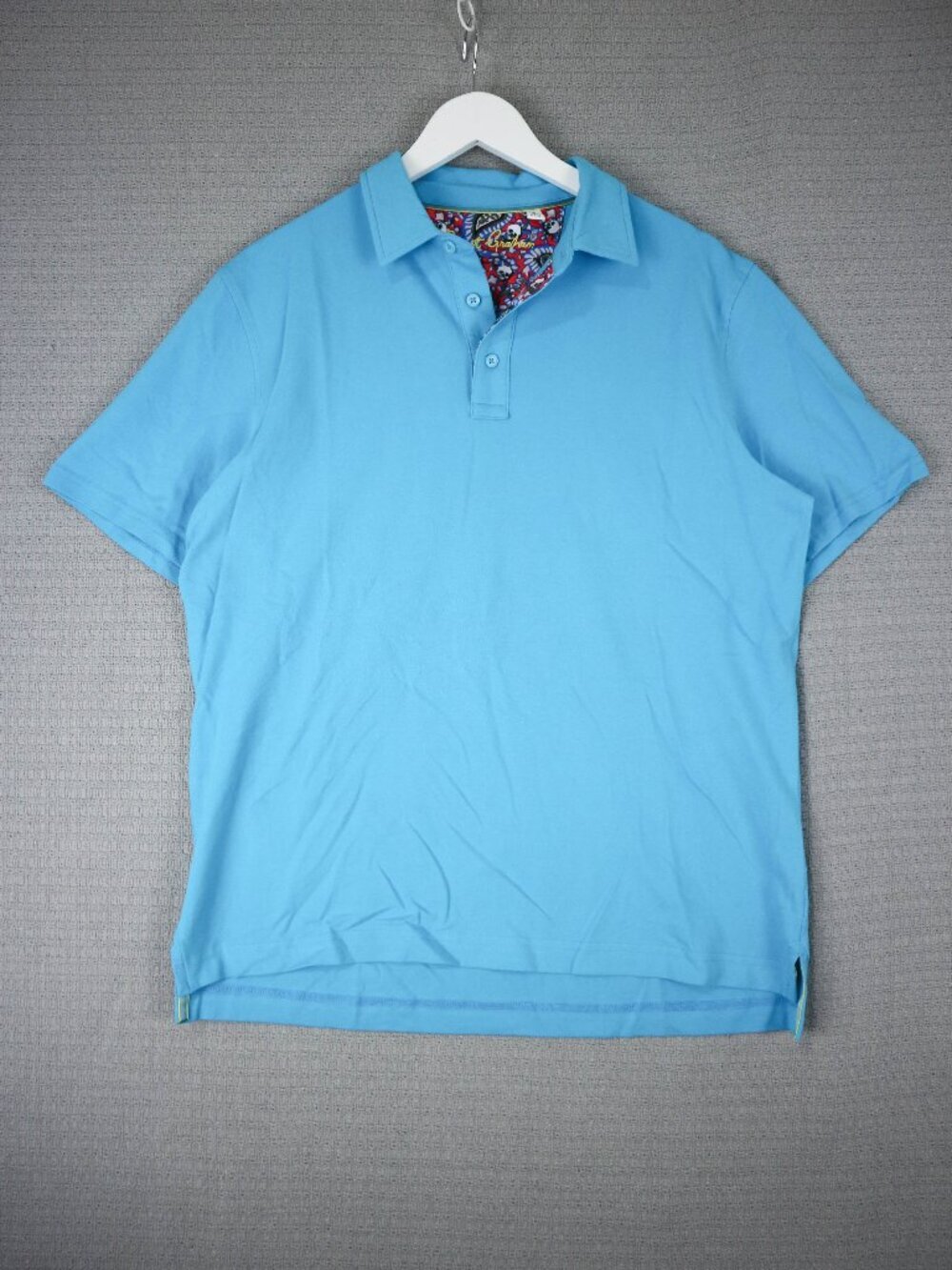 Mens Robert Graham Polo Teal Size Medium Shirt Golf